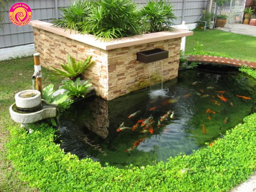 Nước là 1 trong 3 yếu tố rất quan trọng trong thiết kế vườn biệt thự