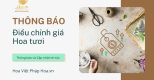 THÔNG BÁO ĐIỀU CHỈNH GIÁ HOA TƯƠI (18–19–20/11)