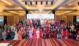 Nghệ nhân Hồng An  đồng hành cùng nữ lãnh đạo tại Tiệc ngoại giao 2025