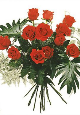 Switzerland 12 red roses with green VPB 2965