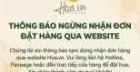 THÔNG BÁO NGỪNG NHẬN ĐƠN ĐẶT HÀNG QUA WEBSITE