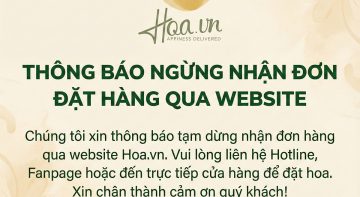 THÔNG BÁO NGỪNG NHẬN ĐƠN ĐẶT HÀNG QUA WEBSITE